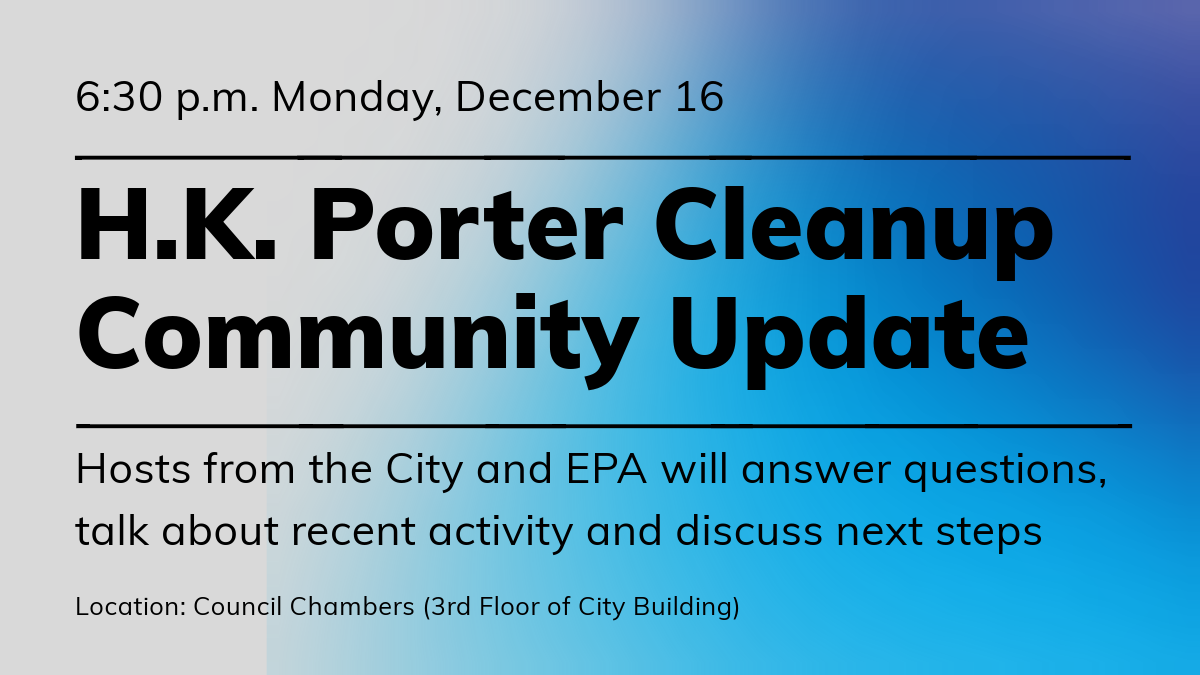 HK Porter Community Update scheduled for 6:30 p.m. December 16