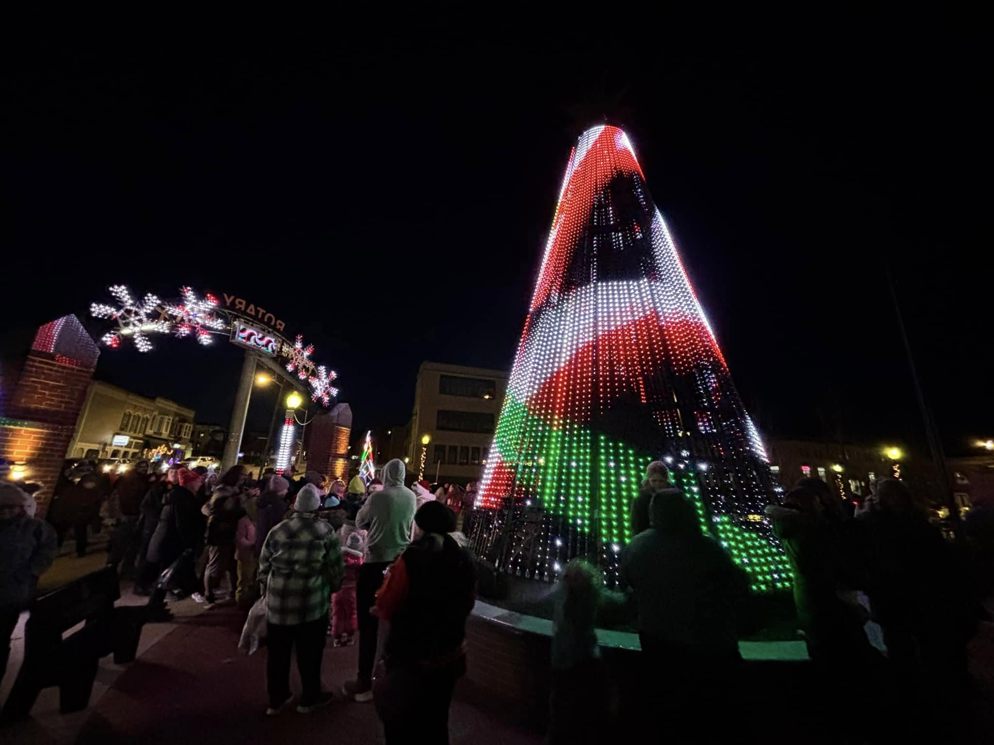 Christmas Tree and Lights at Rotary Park